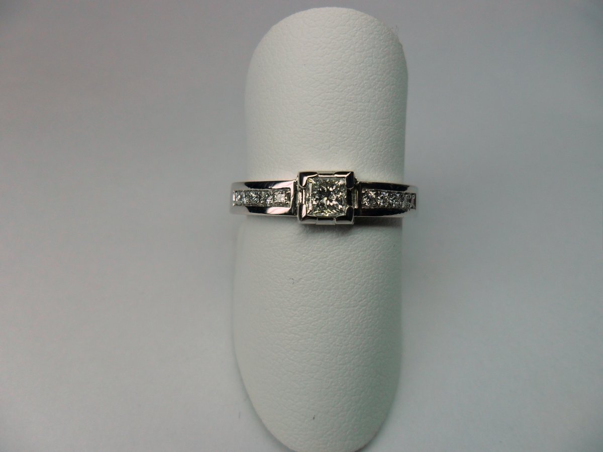 Princess Rail Ring Witgoud